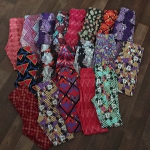 EUC Lot of 19 LuLaRoe Tween leggings Disney & more